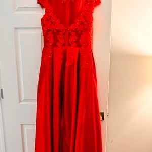 Red gown
